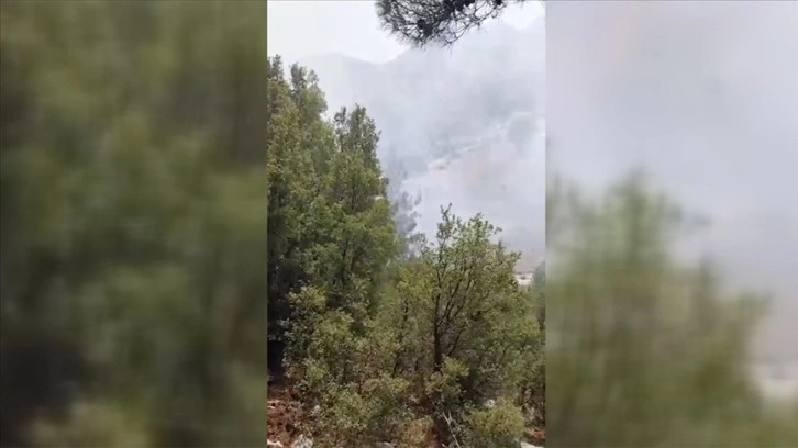 Antalya'da çıkan orman yangınına müdahale ediliyor