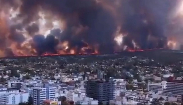 Arjantin'deki orman yangını yerleşim alanlarına sıçradı