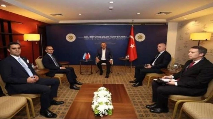 Bakan Çavuşoğlu, Irak Türkmen Cephesi Başkanı ile görüştü