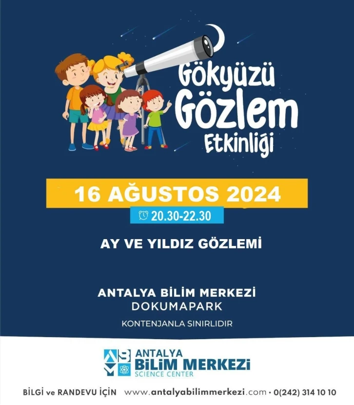 Kepez Belediyesi, Antalya’yı Gökyüzü Gözlem etkinliğinde buluşturuyor