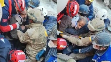 129. saatte sağ çıkarıldı. 72 yaşındaki Kazım Kaya enkazdan kurtarıldı