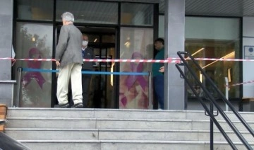 Ataşehir'de tepki çeken görüntülerin kaydedildiği hastanenin kapısına şerit çekildi