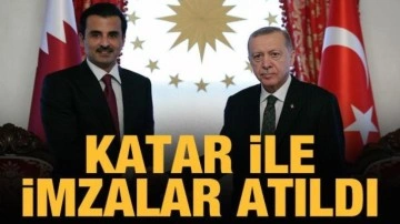 Cumhurbaşkanı Erdoğan ile Katar Emiri anlaşmaları imzaladı