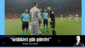 D-Smart, Galatasaray maçında Disney Plus'a Mustafa Kemal Atatürk'lü gönderme yaptı