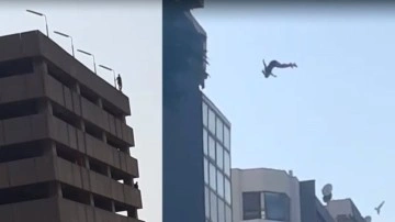 İzmir'de 16. kattan atlayan kadının mucize kurtuluşu. İşte saniye saniye o görüntüler...