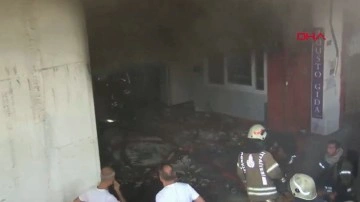 Maslak'ta 2 katlı bir iş merkezinin bodrum katında yangın
