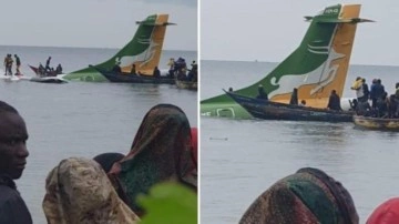 Tanzanya'da yolcu uçağı göle düştü: 53 kişi taşıyordu!